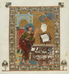 St. Luke Miniature from Ostromir Gospels